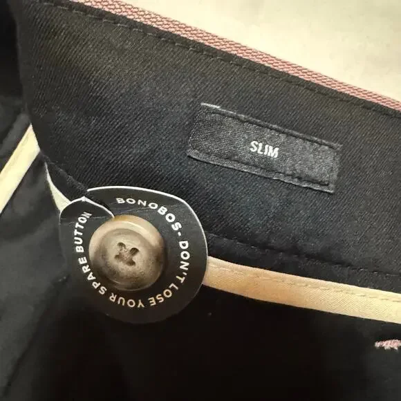 Bonobos Mens 31x32 Weekday Warrior Dress Pants Cotton Blue Monday Slim Taper Fit - Picture 7 of 9